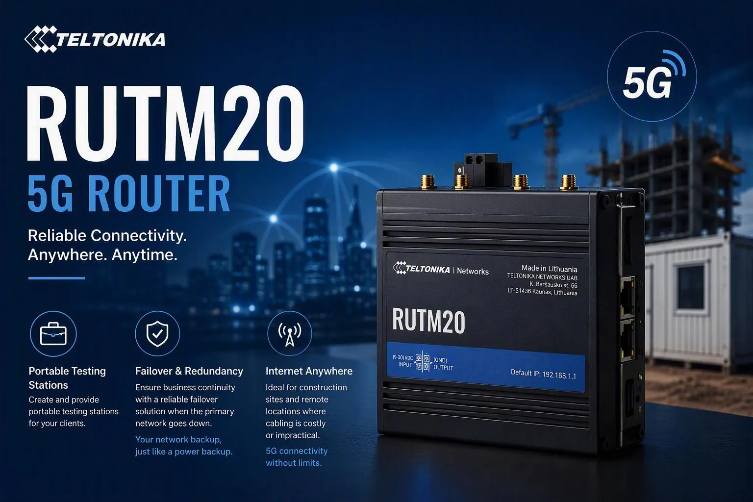 Teltonika RUTM20 for failover internet